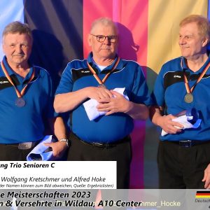 DM 2023 Senioren Trio: Zum dritten Mal in Folge holt Bayern den Meistertitel bei den Senioren C