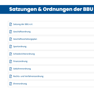 Neugefasste Satzung und überarbeitete Ordnungen veröffentlicht